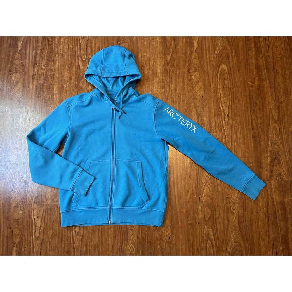 Arcteryx Full ZIP Hoodie Sweater Jacket Women’s Size Large Blue Embroidered